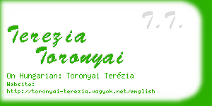 terezia toronyai business card